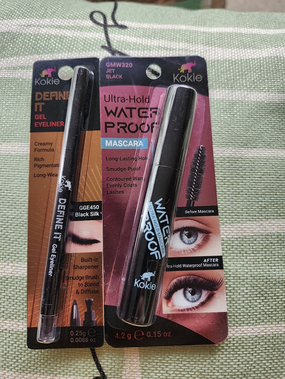 Kokie Ultra-Hold Waterproof Mascara & Define It Gel Eyeliner - Black